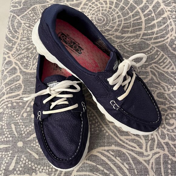 Skechers On-The-Go Blue Docker Shoes Womens Size 6.5 - Picture 2 of 13